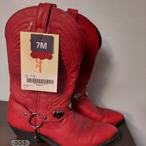 Masterson boot company red leather boots